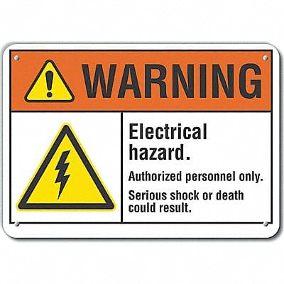 Danger Sign 7 in x 10 in Aluminum
