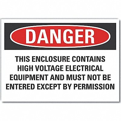 High Voltage Danger Rflct Lbl 5inx7in