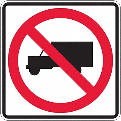 D9706 No Trucks Traffic Sign 24 x 24