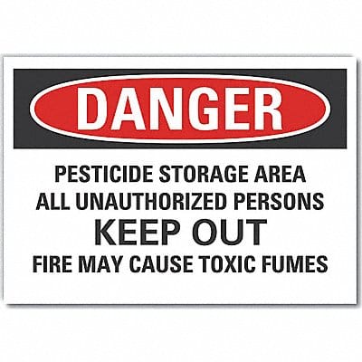 Pesticide Danger Lbl 5inx7in Polyester