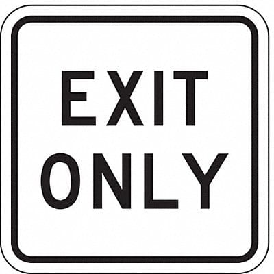 D9637 Exit Only Parking Sign 18 x 18