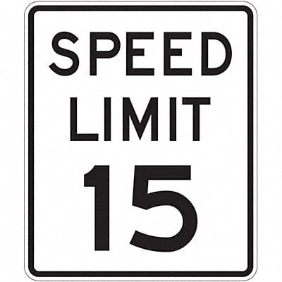 D9758 Speed Limit 15 Traffic Sign 24 x 18