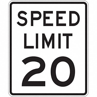Speed Limit 20 Traffic Sign 24 x 18