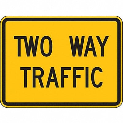 Two Way Traffic Traffic Sign 18 x 24
