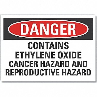 Ethylene Oxide Danger Lbl 3.5x5in