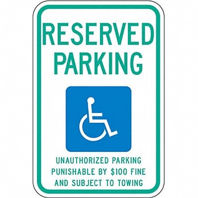 ADA Handicapped Parking Sign 18 x 12