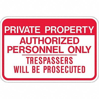 Admittance Sign 12 in Aluminum
