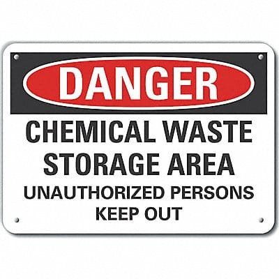 Rflct Chemicals Danger Sign 7x10in Alum
