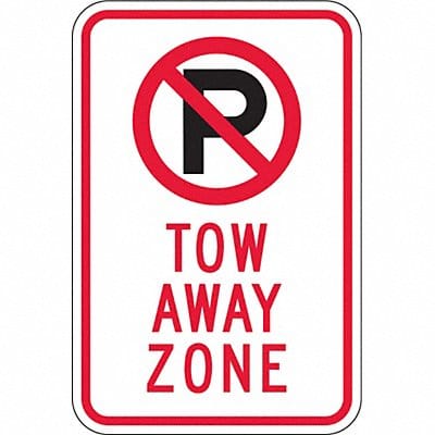 Tow Zone No Parking Sign 18 x 12