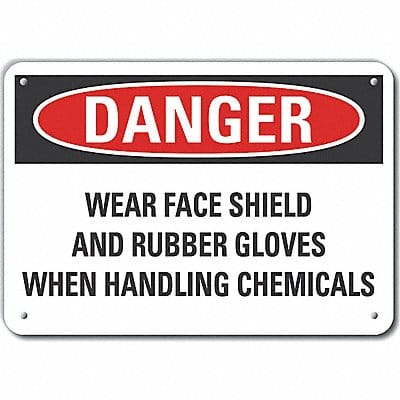 Alum Eye Hand Danger Sign 7x10in Alum Alum Eye Hand Danger Sign 7x10in Alum