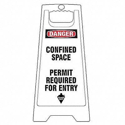 Floor Sign Red Polypropylene 24 in H