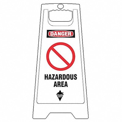 Floor Sign Red Polypropylene 24 in H
