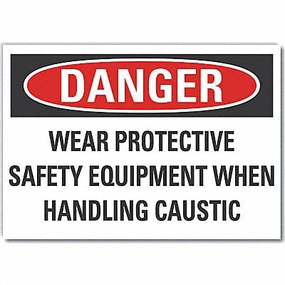 PPE Danger Label 10inx14in Polyester