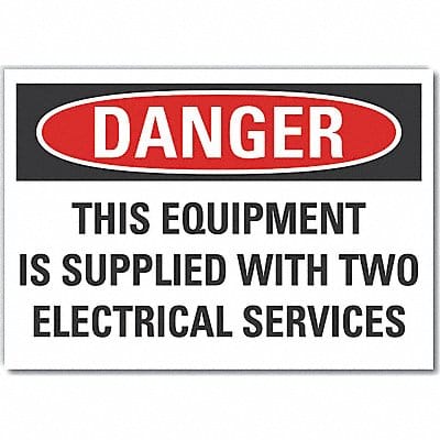 Elec Hazard Danger Lbl 7x10in Polyester