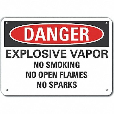 Rflct Explosive Mtrl Danger Sign 10x14in