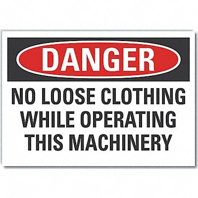 Machine Operat Danger Rflct Lbl 3.5x5in