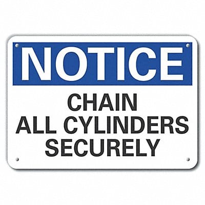 Cyl Handling Notice Sign 7x10in Plastic Cyl Handling Notice Sign 7x10in Plastic