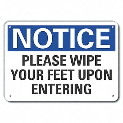 Plastic Information Notice Sign 7x10in