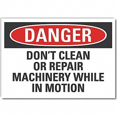 Machine Operat Danger Rflct Lbl 7x10in