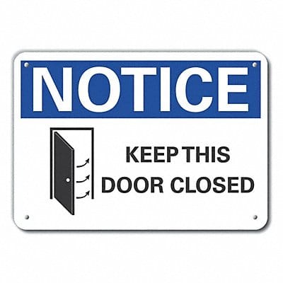 Plstc Door Instructn Notice Sign 10x14in