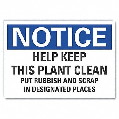 Cleaning Notice Rflctv Label 3 1/2x5in
