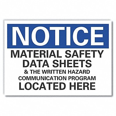 Msds Information Notice Rflctv Lbl 5x7in