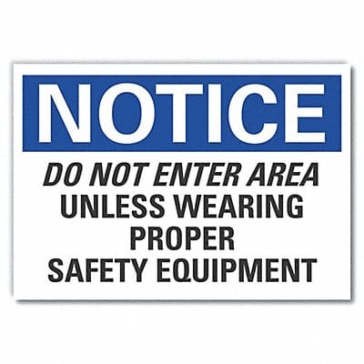 Personal Safety Note Rflct Lbl 10x14in