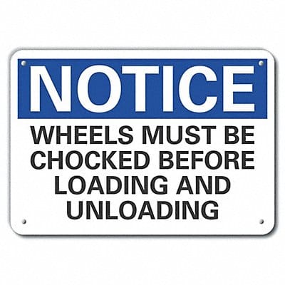 Notice Sign 7 in x 10 in Aluminum