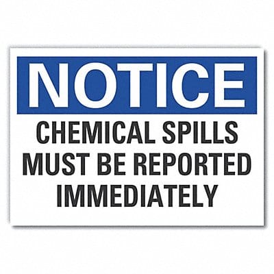 Chemicals Notice Lbl 10x14in Polyester
