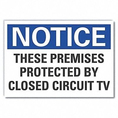Surveillance Notice Lbl 7x10in Polyestr