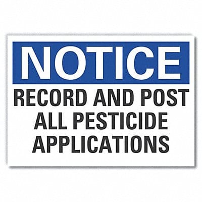 Chemicals Notice Lbl 3.5x5in Polyester
