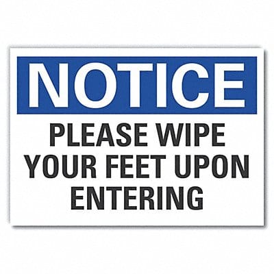 Information Notice Lbl 7x10in Polyester