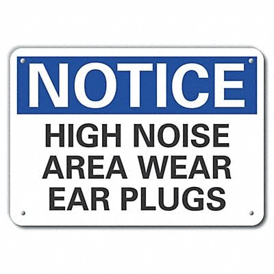 Rflct Hearing Notice Sign 10x14in Alum