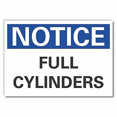 Cyl Handling Notice Lbl 5x7in Polyester