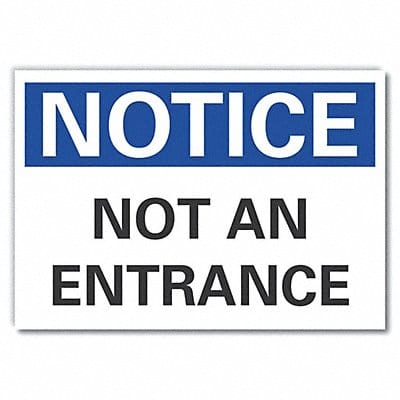 Exit/Entrance Notice Rflct Lbl 3 1/2x5in