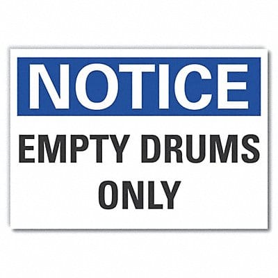 K3084 Storage Notice Label 5inx7in Polyester