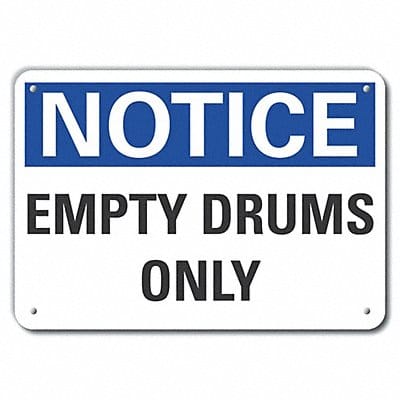 K3084 Rflctv Storage Notice Sign 10x14in Alum
