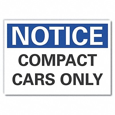Parking Notice Lbl 10inx14in Polyester