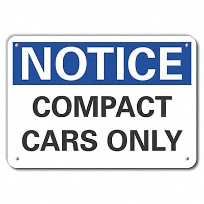 Rflctv Parking Notice Sign 10x14in Alum