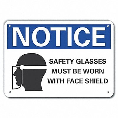 Notice Sign 7 in x 10 in Aluminum