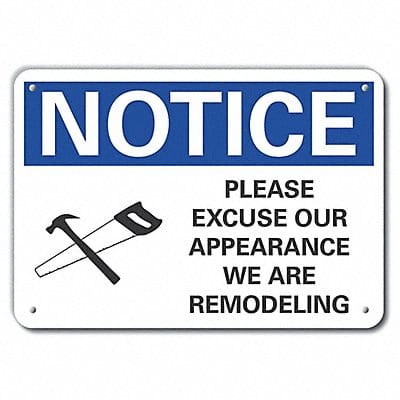 Constructn Area Notice Sign 10x14in Alum