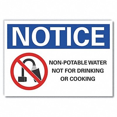 Potable Water Notice Lbl 3.5x5in Polyest