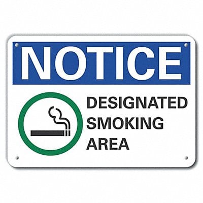 Notice Sign 7 in x 10 in Aluminum