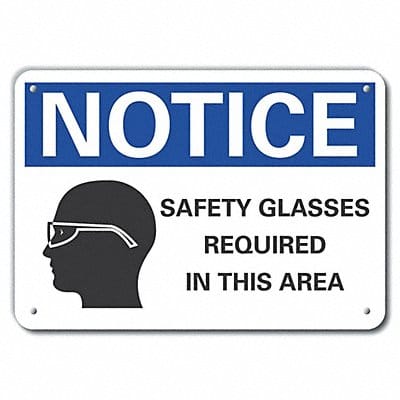 Notice Sign 7 in x 10 in Aluminum