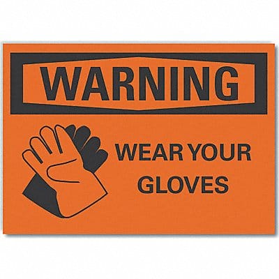 Hand Warning Label 5inx7in Polyester