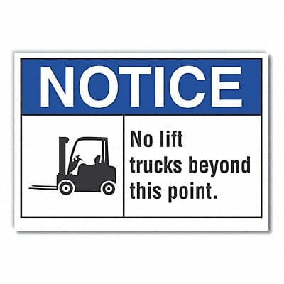 Lift Truck Trfc Note Rflct Lbl 7x10in