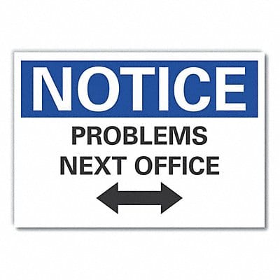 Humor Notice Reflective Label 7x10in