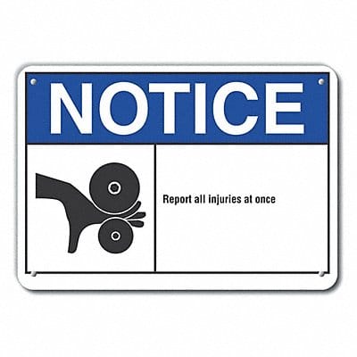 Rflct Accdnt Reporting Note Sign 10x14in