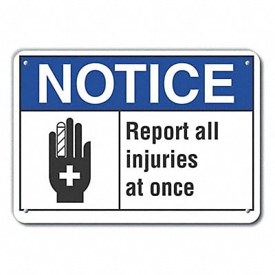 Notice Sign 7 in x 10 in Aluminum
