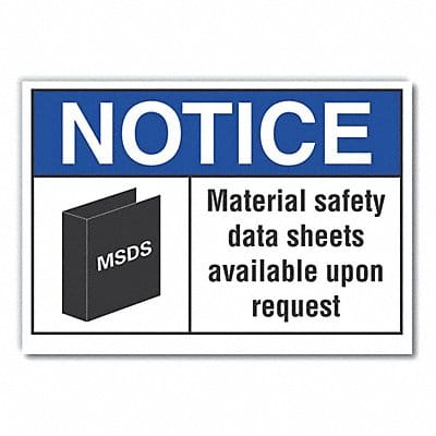 Msds Info Notice Lbl 3.5x5in Polyester